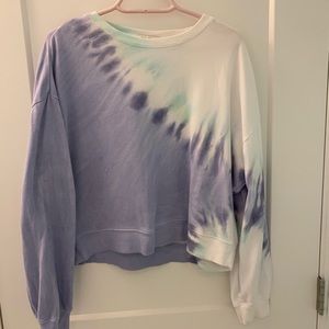 Z supply, tie-dye cropped crewneck
